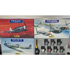 Heller Collection Kit Airacobra Spitfire Lightning 1:72 FACTORY SEALED